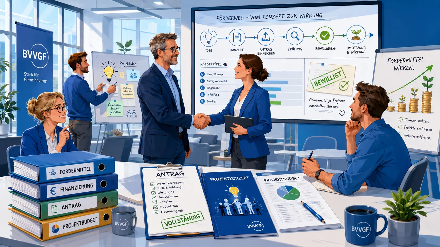 BVVGF Fördermittel und Finanzierung – Verbandsteam entwickelt ein Förderprojekt